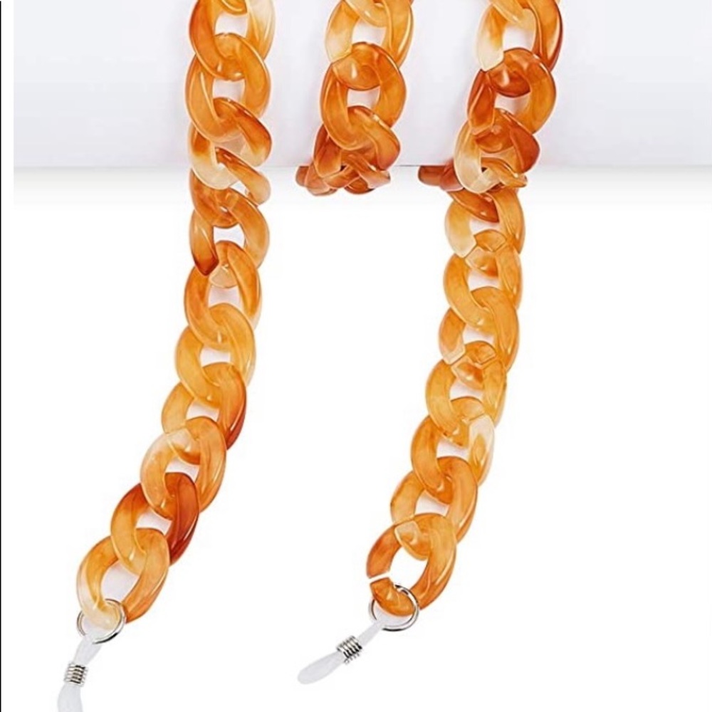 Amber Acrylic face mask chain